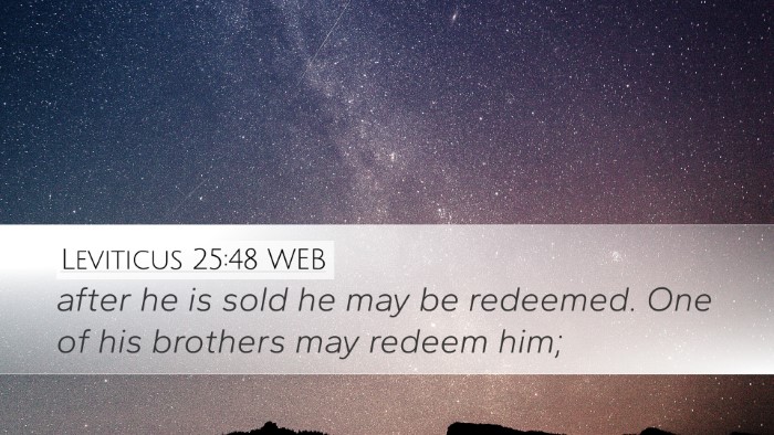 Leviticus 25:48 WEB Bible Verse Image