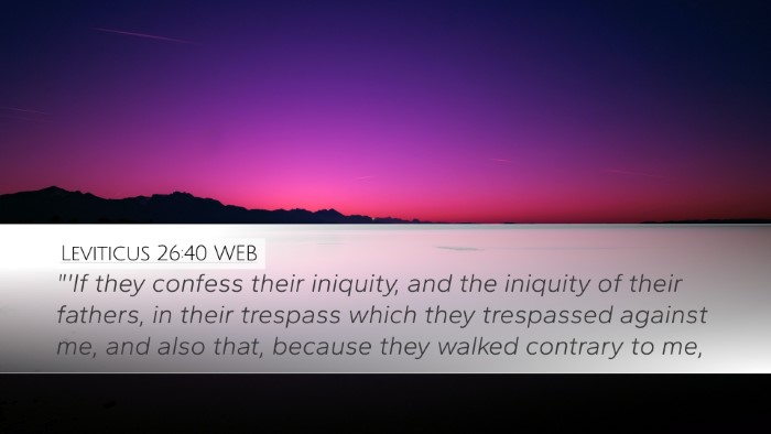 Leviticus 26:40 WEB Bible Verse Image