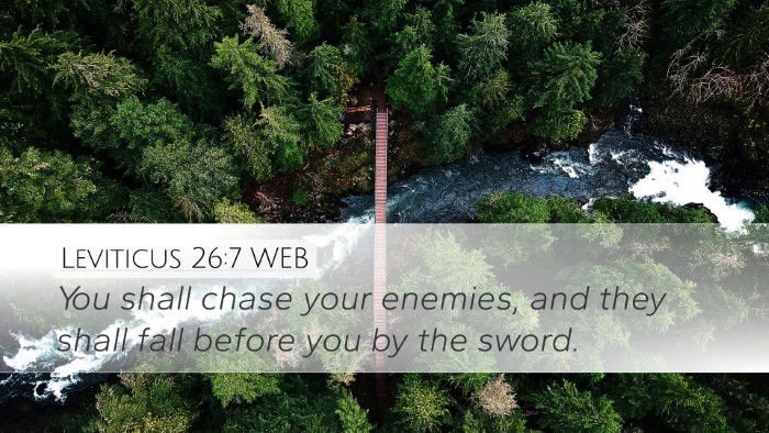 Leviticus 26:7 WEB Bible Verse Image