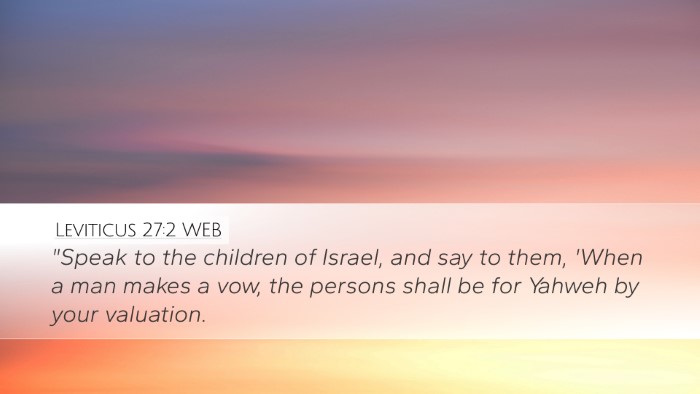 Leviticus 27:2 WEB Bible Verse Image