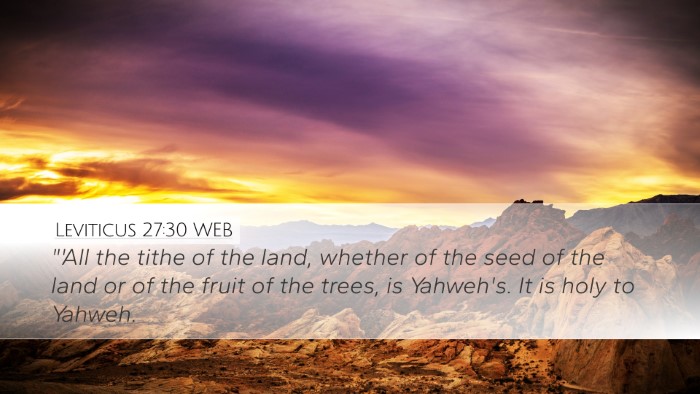 Leviticus 27:30 WEB Bible Verse Image