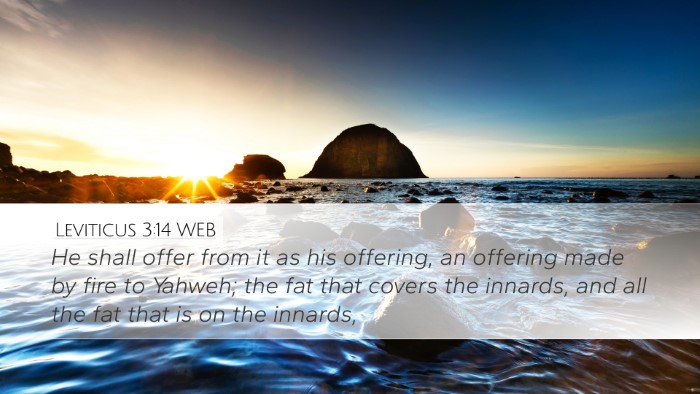 Leviticus 3:14 WEB Bible Verse Image