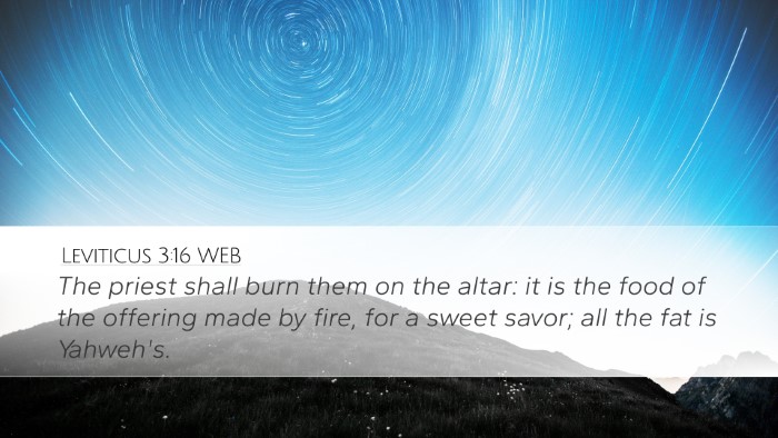 Leviticus 3:16 WEB Bible Verse Image