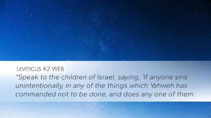 Leviticus 4:2 WEB Bible Verse Image