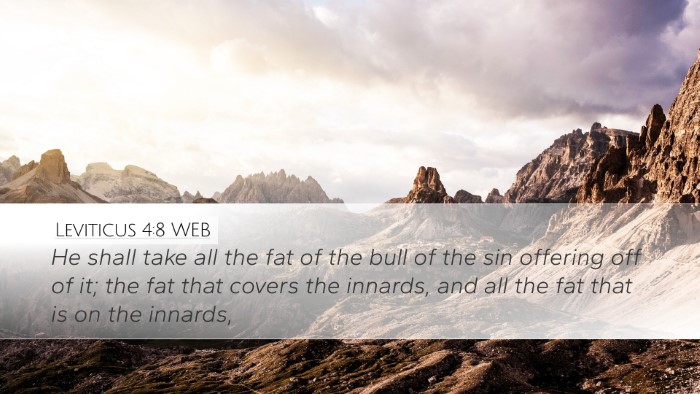 Leviticus 4:8 WEB Bible Verse Image