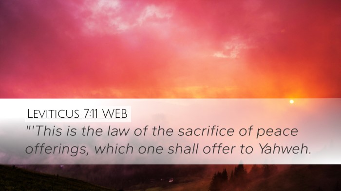 Leviticus 7:11 WEB Bible Verse Image