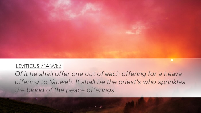 Leviticus 7:14 WEB Bible Verse Image