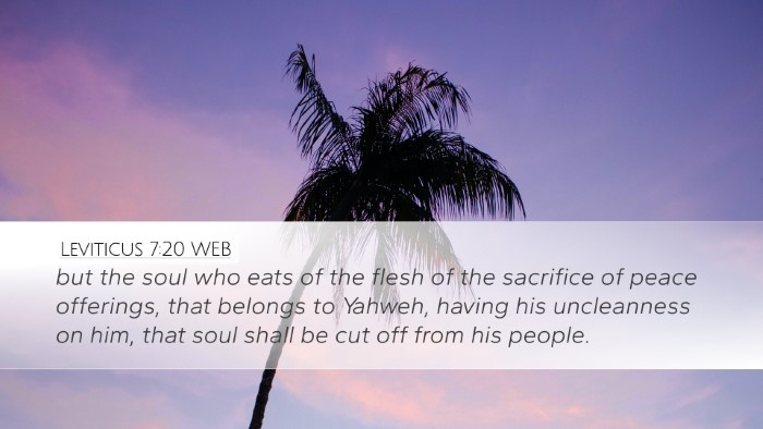 Leviticus 7:20 WEB Bible Verse Image