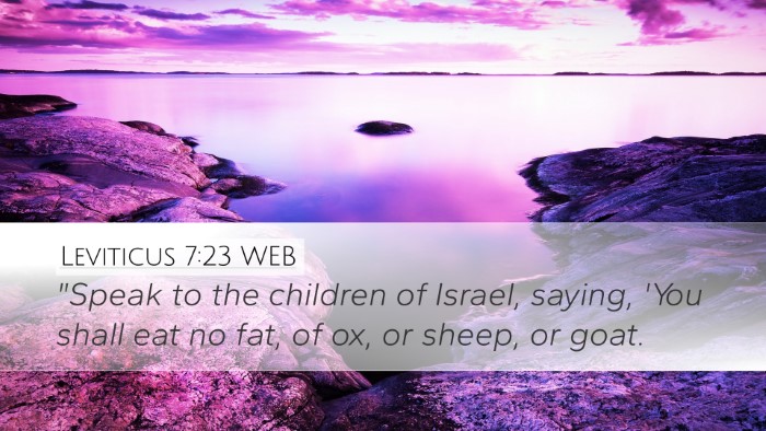 Leviticus 7:23 WEB Bible Verse Image