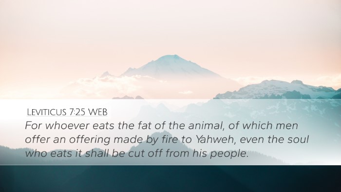 Leviticus 7:25 WEB Bible Verse Image