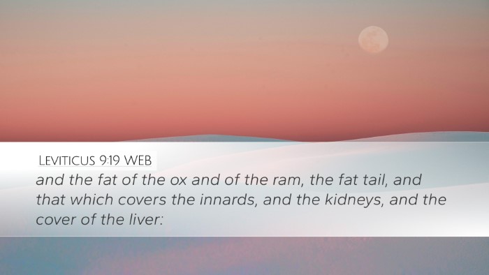 Leviticus 9:19 WEB Bible Verse Image