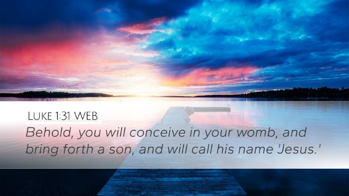 Luke 1:31 WEB Bible Verse Image