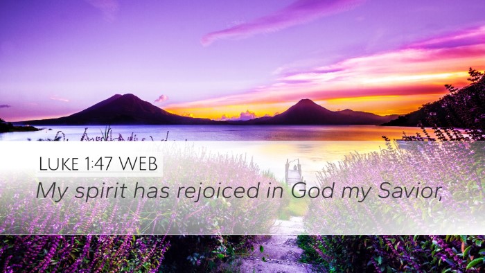 Luke 1:47 WEB Bible Verse Image
