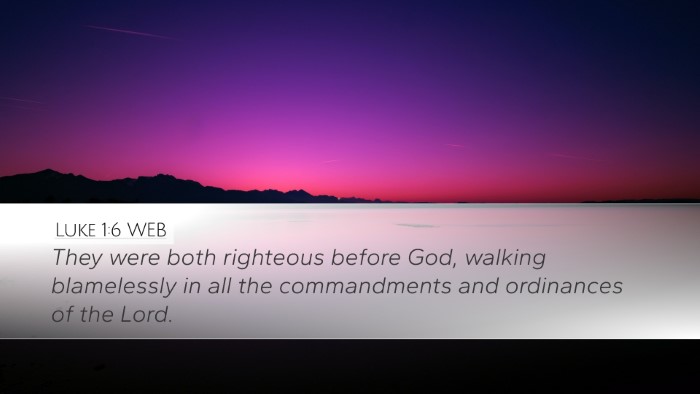 Luke 1:6 WEB Bible Verse Image