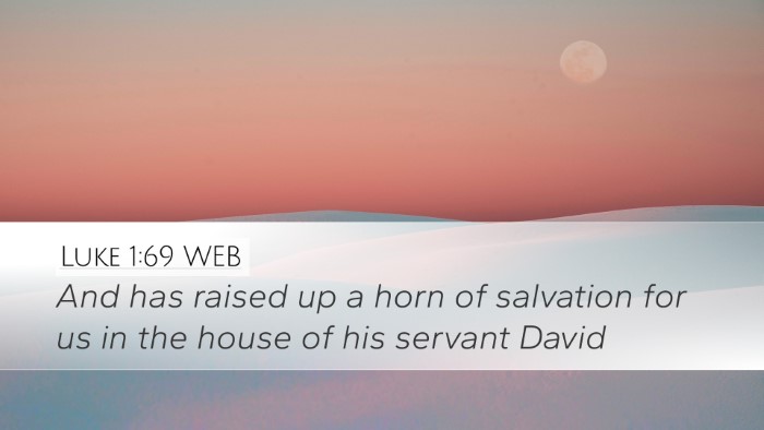 Luke 1:69 WEB Desktop Wallpaper - And has raised up a horn of salvation for us in - Desktop Bible Verse Wallpaper