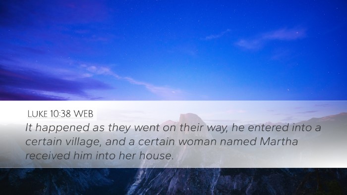 Luke 10:38 WEB Bible Verse Image
