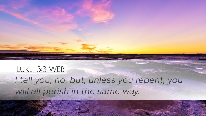 Luke 13:3 WEB Bible Verse Image
