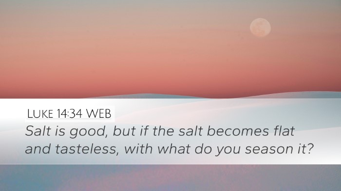 Luke 14:34 WEB Bible Verse Image