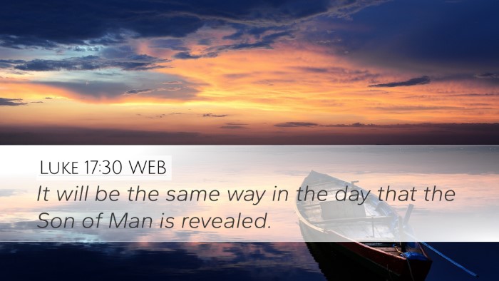 Luke 17:30 WEB Desktop Wallpaper - It will be the same way in the day that the Son - Desktop Bible Verse Wallpaper