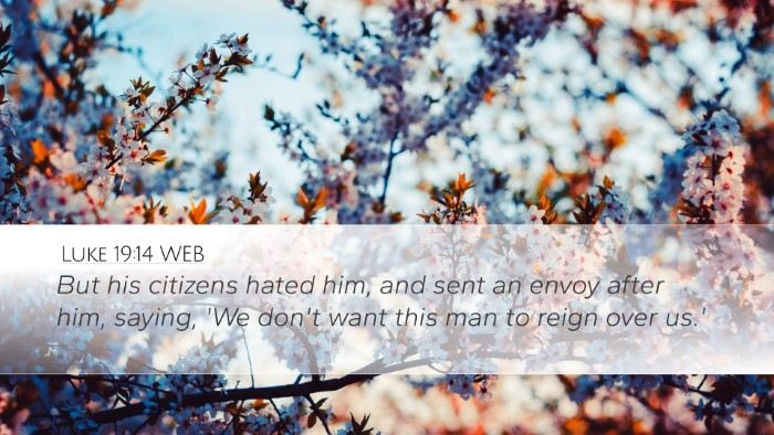 Luke 19:14 WEB Bible Verse Image