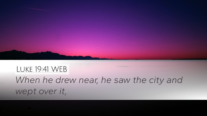 Luke 19:41 WEB Bible Verse Image