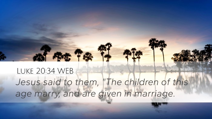 Luke 20:34 WEB Bible Verse Image