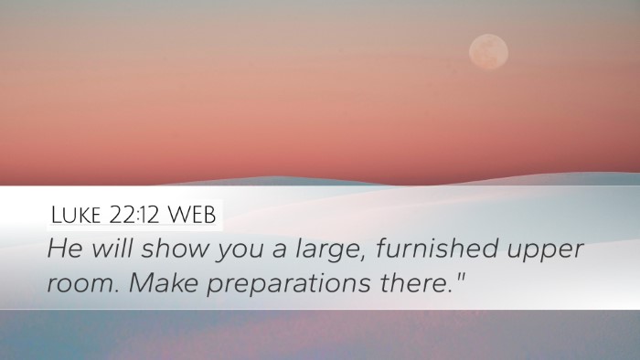 Luke 22:12 WEB Bible Verse Image