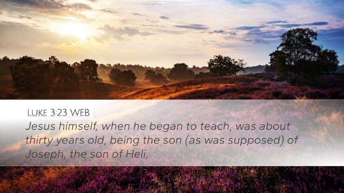 Luke 3:23 WEB Bible Verse Image