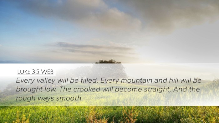 Luke 3:5 WEB Bible Verse Image