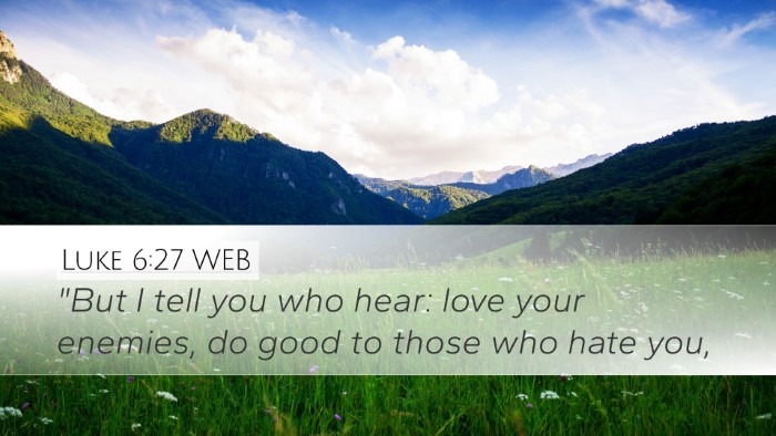 Luke 6:27 WEB Bible Verse Image