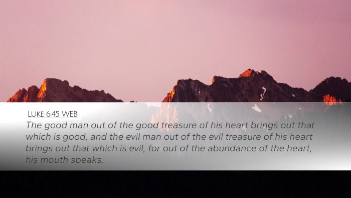 Luke 6:45 WEB Bible Verse Image