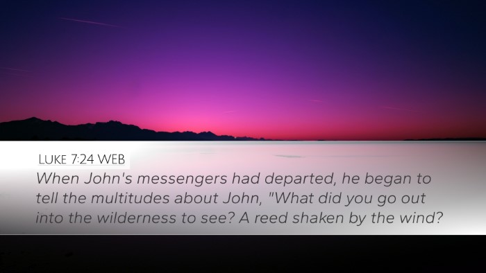 Luke 7:24 WEB Bible Verse Image