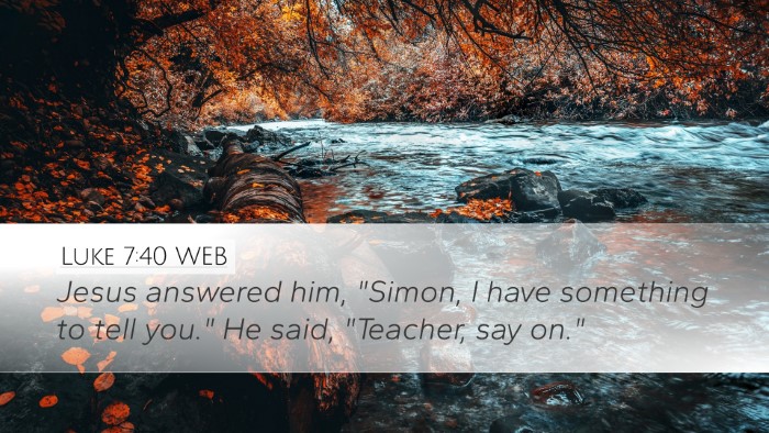 Luke 7:40 WEB Desktop Wallpaper - Jesus answered him, 