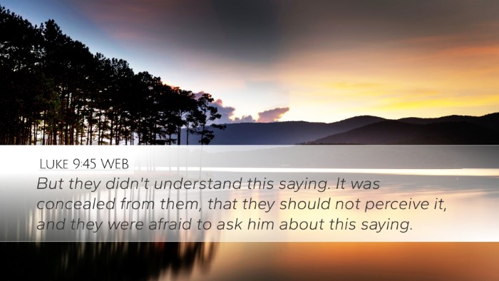 Luke 9:45 WEB Bible Verse Image