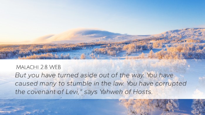 Malachi 2:8 WEB Bible Verse Image