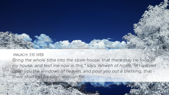 Malachi 3:10 WEB Bible Verse Image