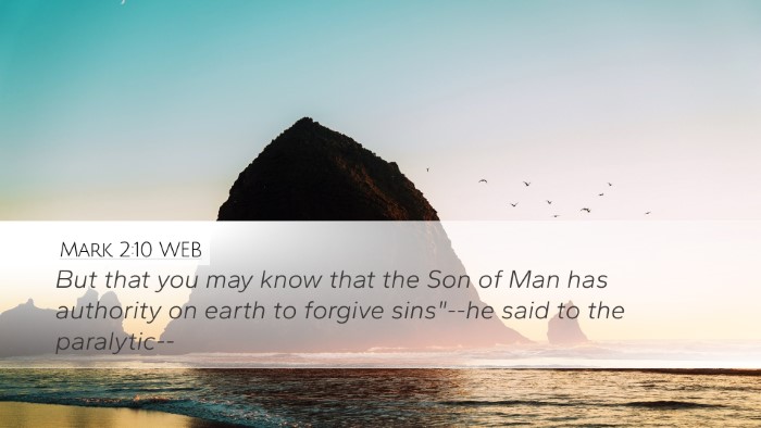 Mark 2:10 WEB Bible Verse Image