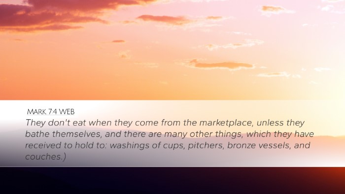 Mark 7:4 WEB Desktop Wallpaper - They don't eat when they come from the - Desktop Bible Verse Wallpaper