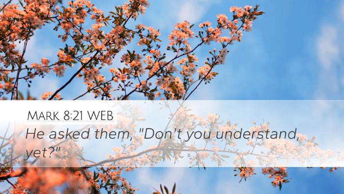 Mark 8:21 WEB Bible Verse Image