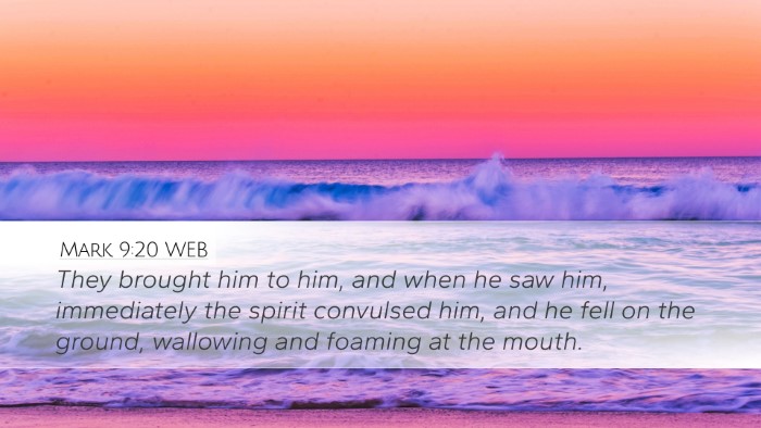 Mark 9:20 WEB Bible Verse Image