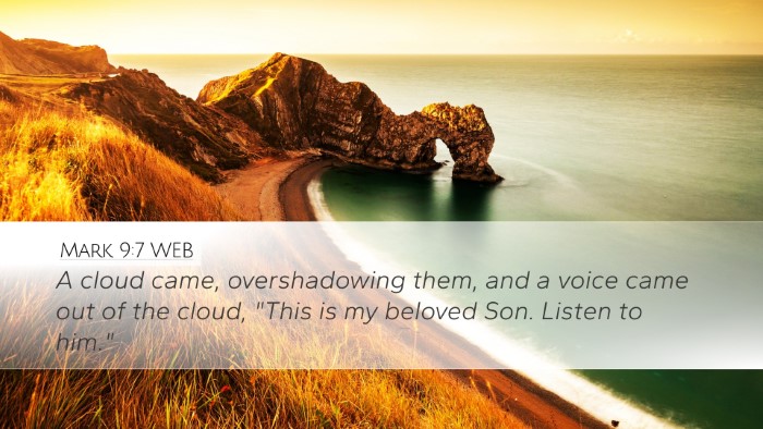Mark 9:7 WEB Bible Verse Image
