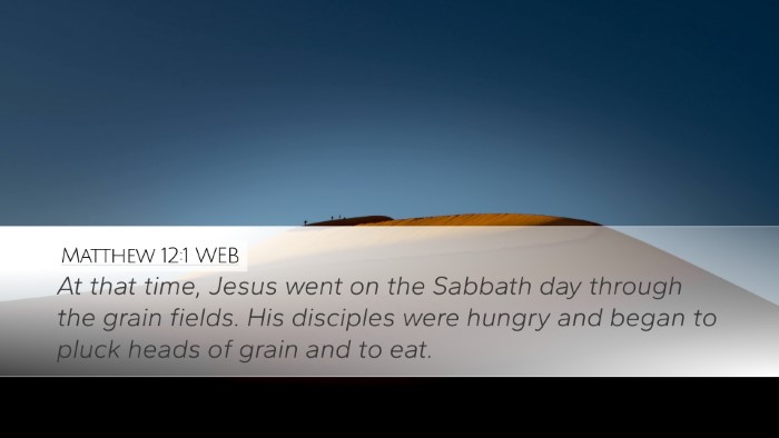 Matthew 12:1 WEB Bible Verse Image