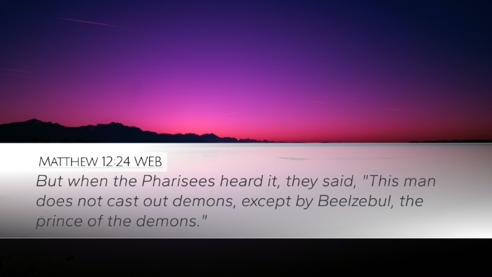 Matthew 12:24 WEB Bible Verse Image