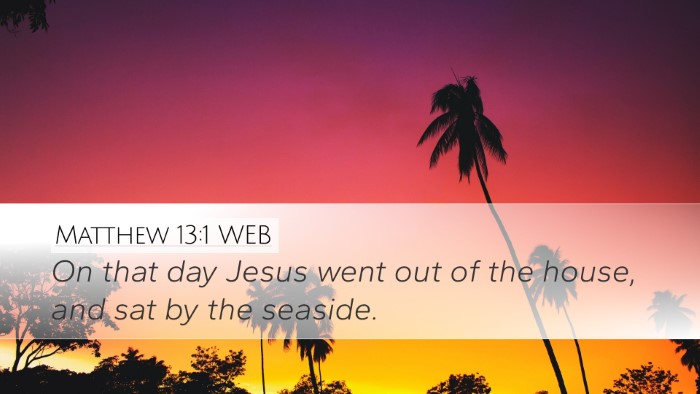 Matthew 13:1 WEB Bible Verse Image