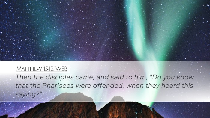Matthew 15:12 WEB Desktop Wallpaper - Then the disciples came, and said to him, 