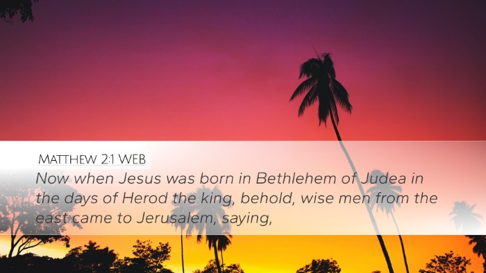 Matthew 2:1 WEB Bible Verse Image