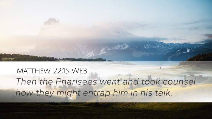 Matthew 22:15 WEB Bible Verse Image