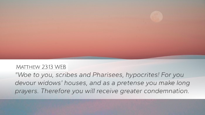 Matthew 23:13 WEB Bible Verse Image