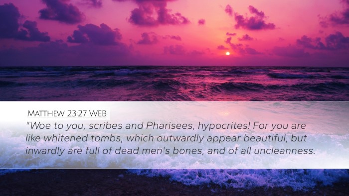 Matthew 23:27 WEB Bible Verse Image
