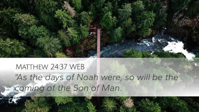 Matthew 24:37 WEB Bible Verse Image